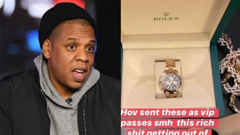 jay z sends rolex as vip pass|JAY.